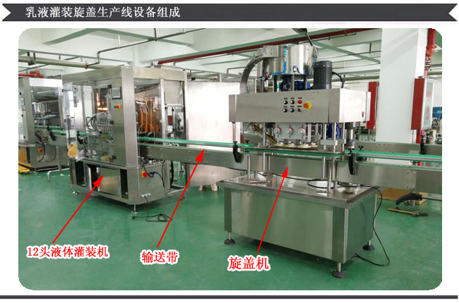 液體自動(dòng)灌裝旋蓋生產(chǎn)線